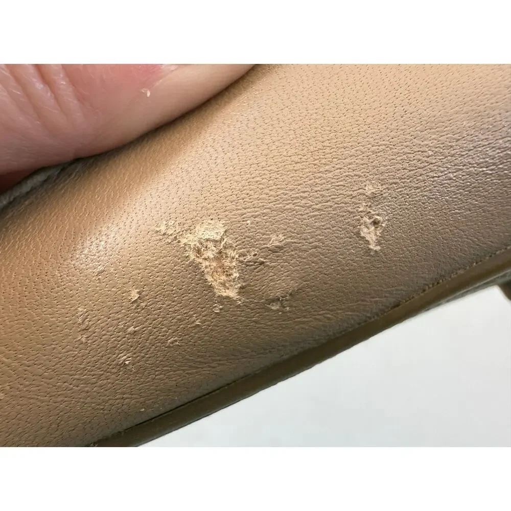 Sam Edelman Finnegan Nude Leather Scalloped Ballet Flats Size 8